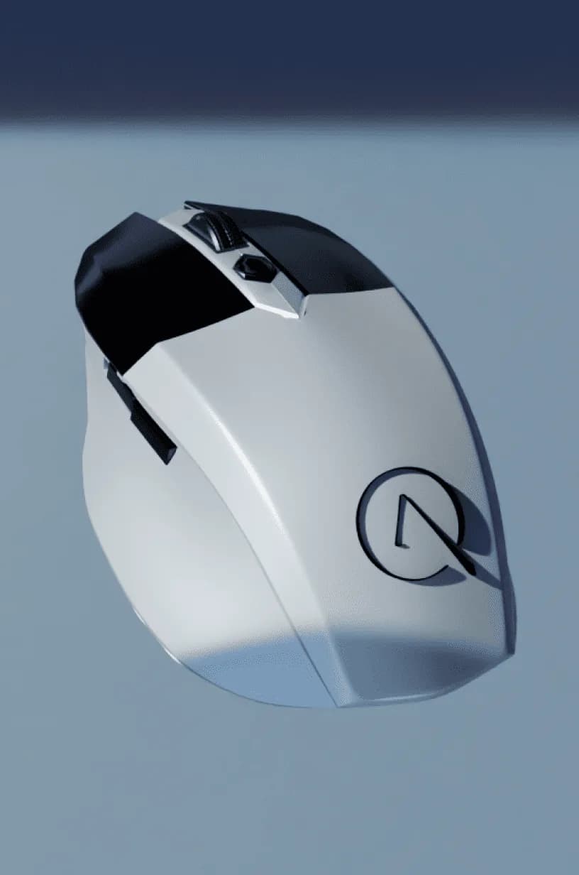 The ACCESS A1 mouse, three-quarter hero render